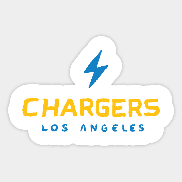 Los Angeles Chargeeees Sticker by Very Simple Graph